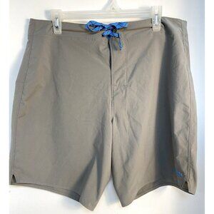Patagonia Stretch Hydropeak Boardshorts Mens 35 Gray quick dry Style 86696 EUC